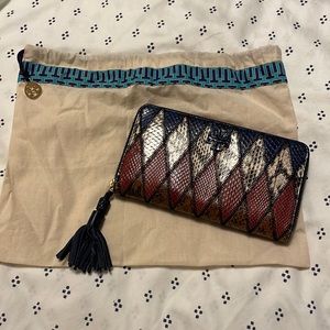 Tory Burch snake skin wallet
